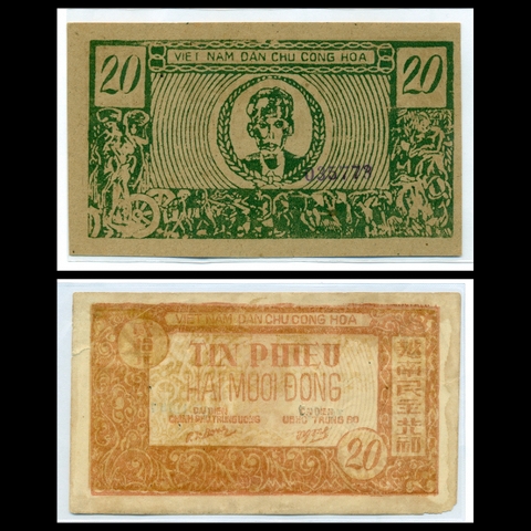 20 đồng Tín phiếu đỏ Việt Nam Dân Chủ Cộng Hòa