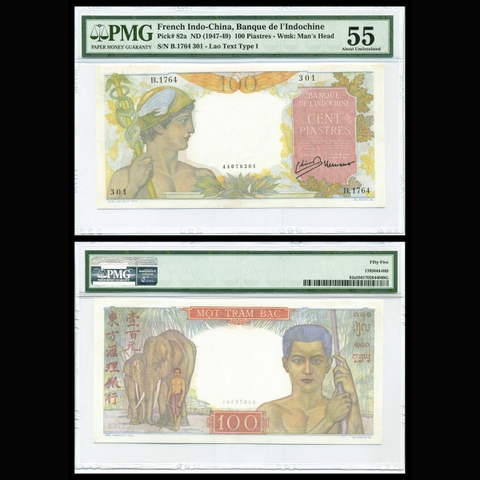 100 piastres, Quản Tượng 1947-49 Đông Dương