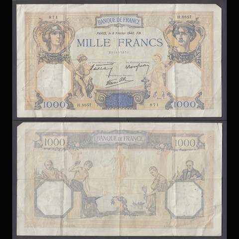 France (Pháp) 1000 francs 1940