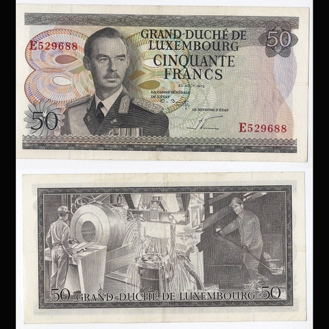 Luxembourg (Lúc Xăm Bua) 50 francs 1972