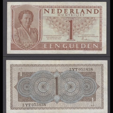 Netherlands (Hà Lan) 1 gulden 1949