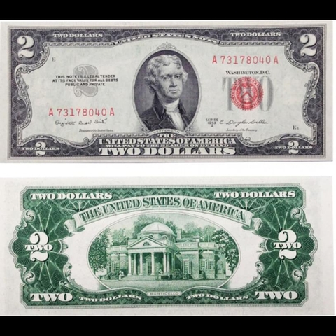 2 USD Mỹ phát hành năm 1953