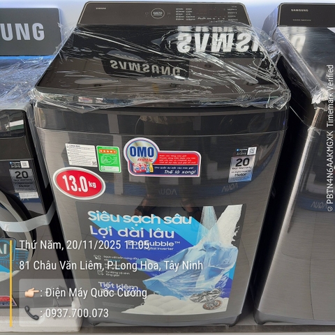 Máy Giặt Samsung Inverter 13 kg WA80F13S5BSV