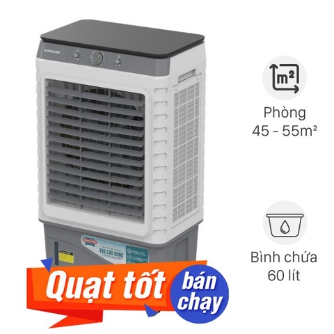 Quạt điều hòa Sunhouse SHD7789 / Công suất 190W / Bình chứa 60 Lít / Bảo hành 1 năm