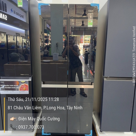 Tủ Lạnh Aqua Inverter 410 Lít AQR-M466XA(GB)