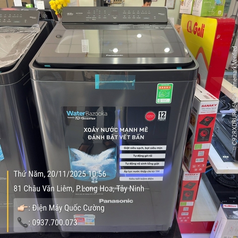 Máy giặt Panasonic Inverter 12.5 kg NA-FD125X3BV / Truyền động gián tiếp