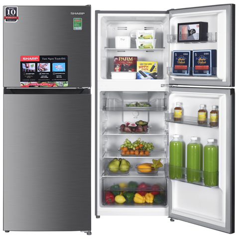 Tủ lạnh Sharp Inverter 197 lít SJ-X215V-SL