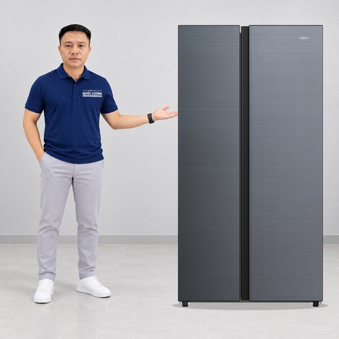 Tủ Lạnh Aqua Inverter 569 Lít AQR-S633XA(SL)