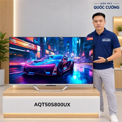 Google Tivi QLED Aqua 4K 50 inch AQT50S800UX