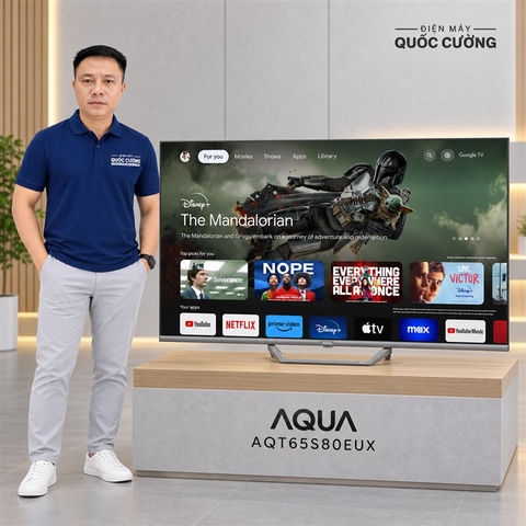 Google Tivi QLED Aqua 4K 65 inch AQT65S80EUX