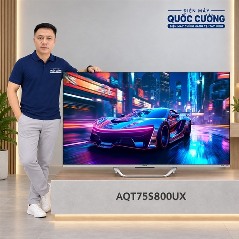 Google Tivi QLED Aqua 4K 75 inch AQT75S800UX