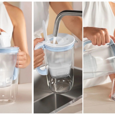 Bình lọc nước Brita thủy tinh Glass Jug One 2.5L (có sẵn 1 lõi Maxtra Pro)