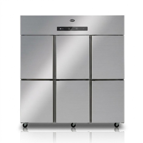 Tủ đông mát 6 cánh inox 2 ngăn lạnh trực tiếp Oucboll BCD-1800 - 990 lít
