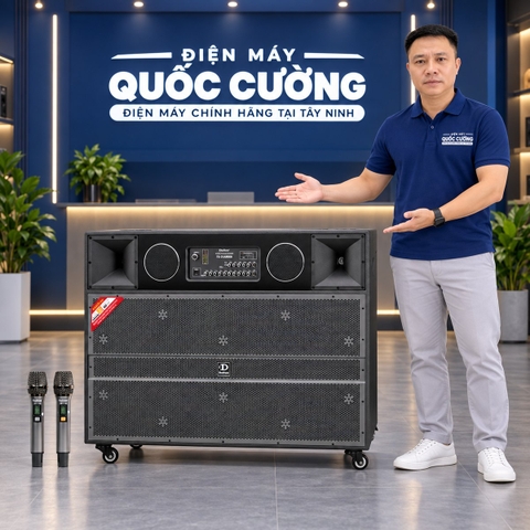 Loa kéo điện Dalton TS-21A9000 Bass đôi 60cm 4000W Karaoke bluetooth