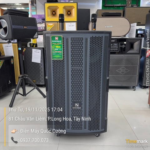 Loa karaoke Kéo Nanomax SK-15Q5 Bass 40cm 680w Karaoke Bluetooth