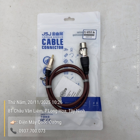 Dây canon - hoa sen JSJ 607B/0.8m