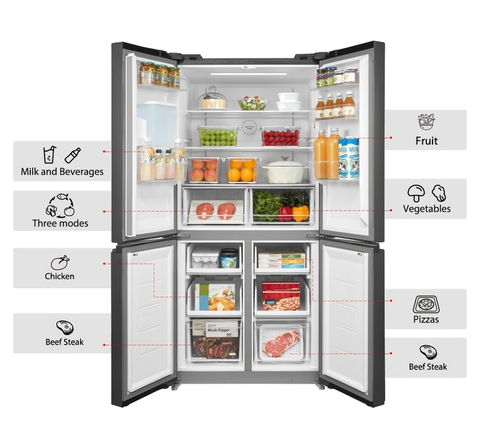 Phân vùng lưu trữ trên tủ lạnh Toshiba GR-RF608WI-PMV(50)