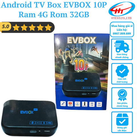 Android TV Box EVBOX 10P 4K RAM 4GB ROM 32GB
