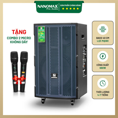 Loa Kéo Nanomax SK-15Q5 Bass 40cm 680w Karaoke Bluetooth