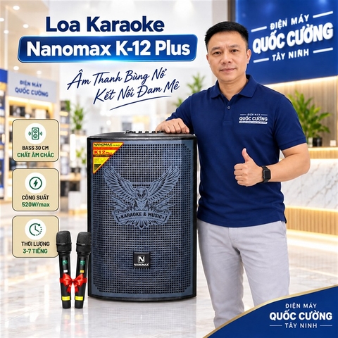 Loa Karaoke Nanomax K-12 Plus Bass 30cm 520W Max