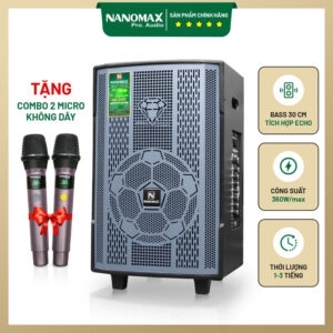 Loa Karaoke Nanomax B-12 Bass 30cm 360w Karaoke Bluetooth