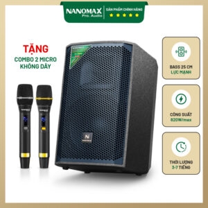 Loa Karaoke Nanomax S-02 Bass 25cm 820w