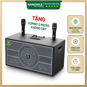 Loa Karaoke Nanomax X-7 Bass Đôi 20cm 1100w