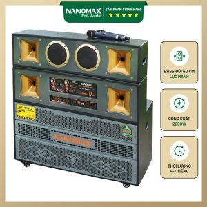 Loa Kéo Bình & Điện Nanomax Pro-215G Bass Đôi 40cm 2200w