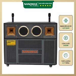 Loa Kéo Bình & Điện Nanomax Pro-216 Bass Đôi 40cm 2400w