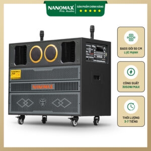 Loa Kéo Bình & Điện Nanomax Pro-218i Bass Đôi 50cm 3050w