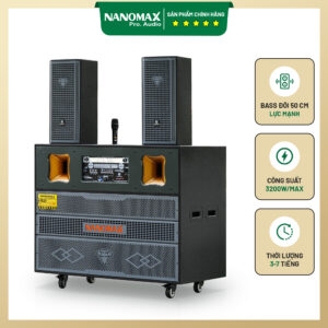Loa Kéo Bình & Điện Nanomax Pro-500A Bass Đôi 50cm 3200w