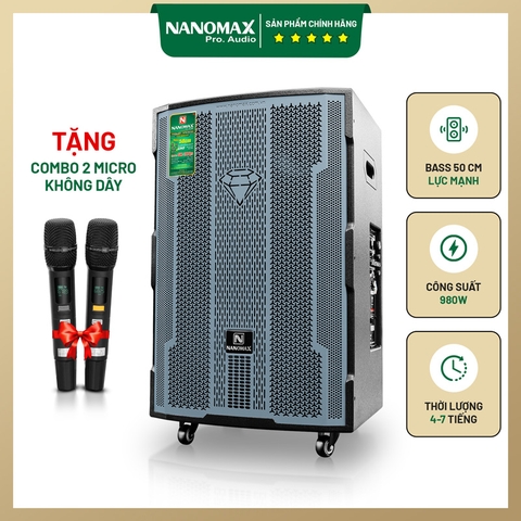 Loa Kéo Nanomax SK-18Q5 Bass 50cm 980W Max Karaoke Bluetooth