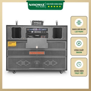 Loa Kéo Điện Nanomax Pro-959 Bass Đôi 50cm 3900w