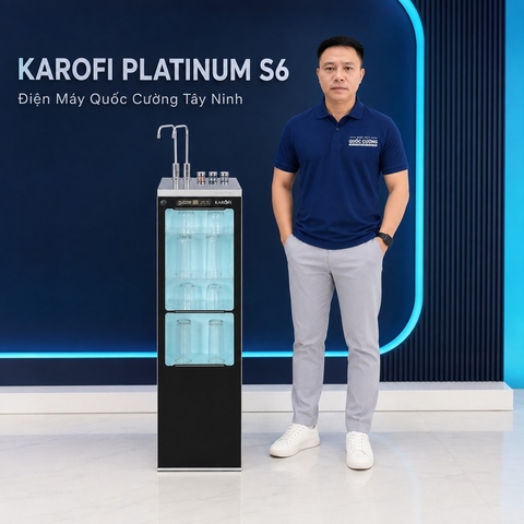 Máy lọc nước RO nóng nguội lạnh Karofi Platinum S6 12 lõi