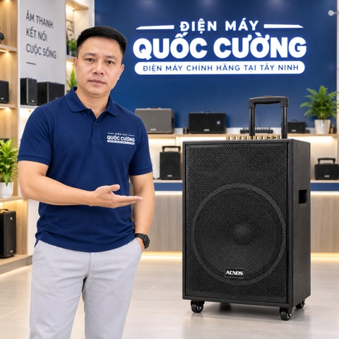 Loa karaoke kéo ACNOS CB406neo 130W kèm 2 micro