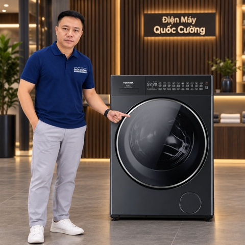 Máy giặt sấy Toshiba Inverter giặt 15 kg - sấy 9 kg TWD-T35BP160MWV(MG)