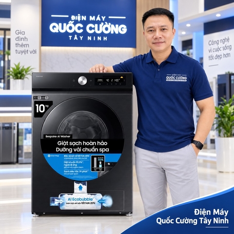 Máy giặt Samsung Bespoke AI EcoBubble Inverter 10 kg WW10DB7U34GBSV