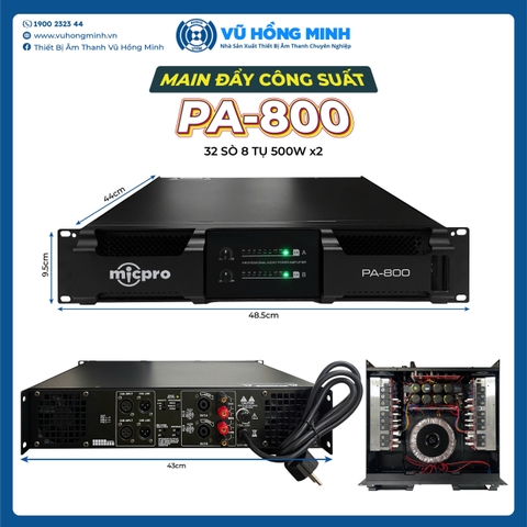 Main MICPRO PA800 32 sò 1000W