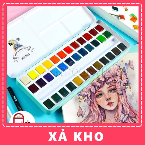 Bộ màu Nước Nén PRETTY EXCELLENT (hộp thiếc) - [xả kho]