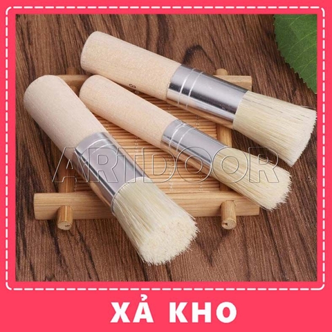 Bộ cọ vẽ đầu Dậm ART SECRET Stencil lông Lợn cứng (5 cây) - [xả kho]