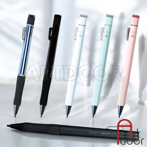 Bút chì kim bấm TOMBOW Work lõi lớn (đầu 1.3mm) dòng Mono bấm ra ngòi