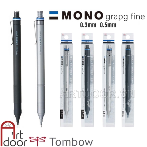 Bút chì kim bấm TOMBOW Fine Limited thân Thép (đầu 03/05mm) dòng Mono Graph bấm ra ngòi