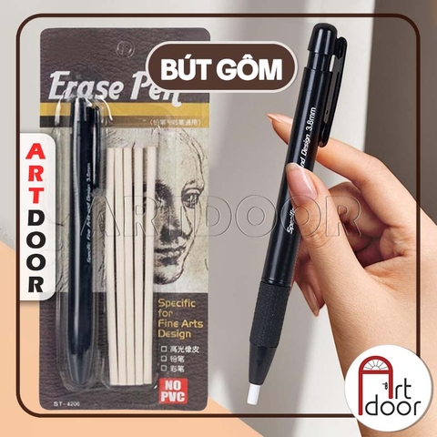 Bút gôm tẩy TQ STL Erase Pen (kèm 5 lõi)
