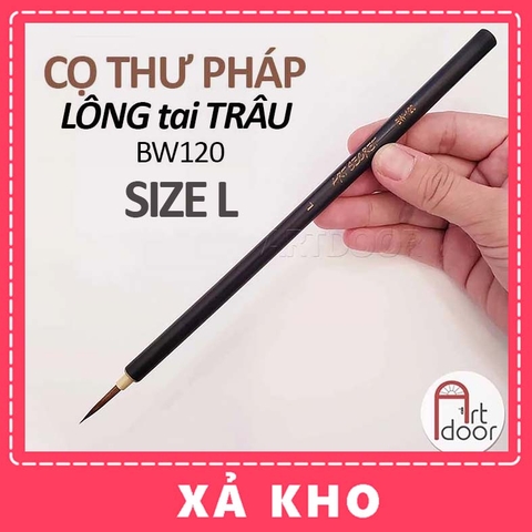 Cọ vẽ đầu Tỉa thư pháp ART SECRET lông tai Trâu (BW120) - Size L - [xả kho]