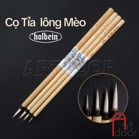 Cọ vẽ đầu Tỉa thư pháp HOLBEIN Tamage Hakkei lông Mèo Nhật Bản