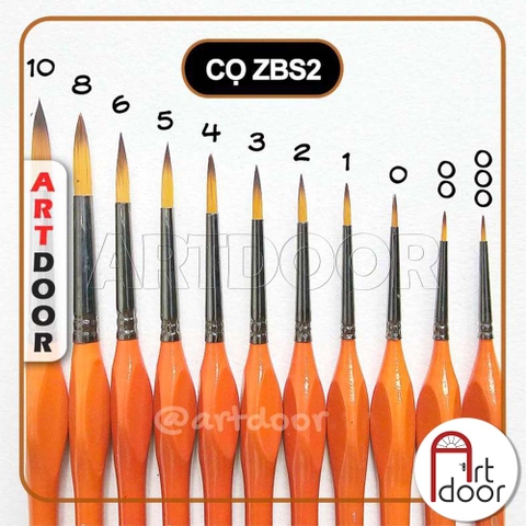 Cọ vẽ đầu tròn HAND (ZBS2), ARTPOWER (ZBS2) học vẽ trang trí màu nước, pentel poster, gouache