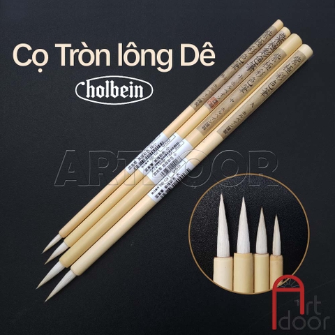 Cọ vẽ đầu Tròn màu nước HOLBEIN Shigoku Saishiki lông Dê Nhật Bản