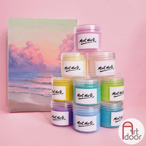 Combo màu vẽ Acrylic MONT MARTE Hũ (chiết 30ml) custom áo, vải, gỗ, kính, tô tượng, đất sét, số hóa