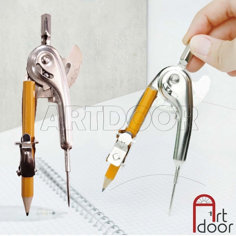 Compa vẽ kỹ thuật có thước gắn kèm dễ sử dụng