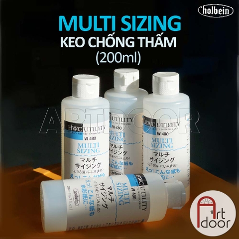 Keo chống thấm HOLBEIN Multi Sizing chai Lớn (200ml)